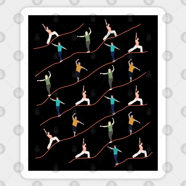 Pattern Illustration Slackliner Trickline Profis Slackline Sticker by GraphicsLab